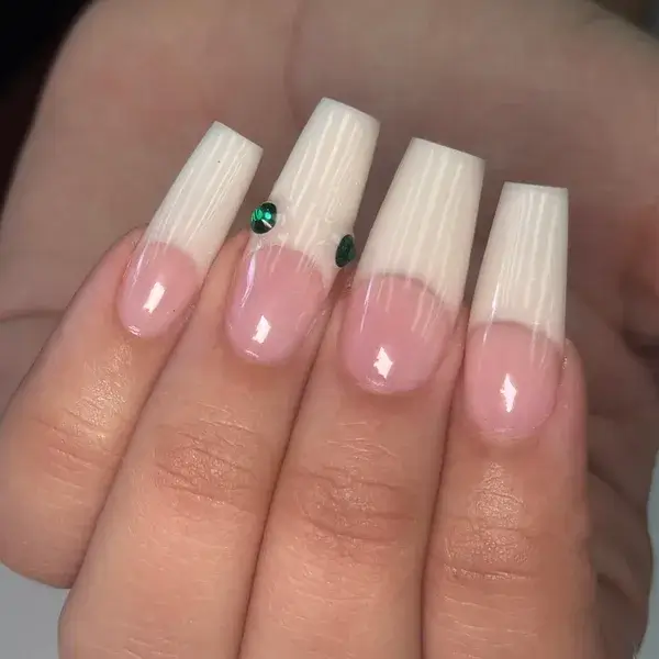 Acrylic French · Rhinestones at A-List Nails & Spa Kissimmee