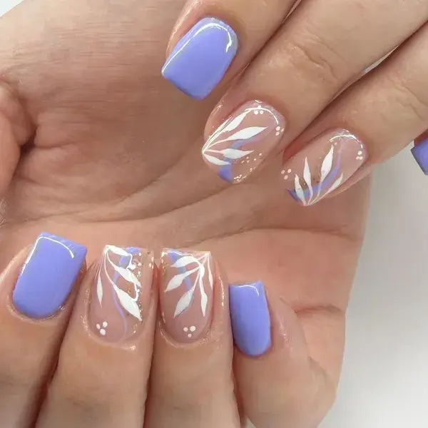 Periwinkle Floral Accent II at A-List Nails & Spa Kissimmee