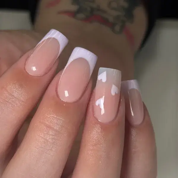 French Heart Manicure at A-List Nails & Spa Kissimmee