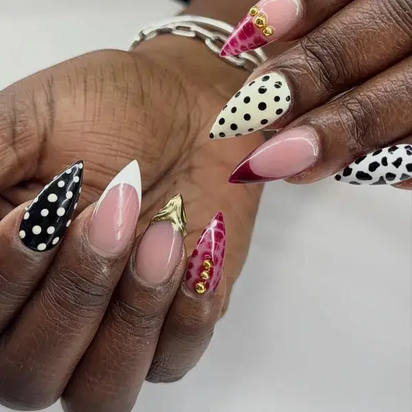 Animal Print Mixed at A-List Nails & Spa Kissimmee