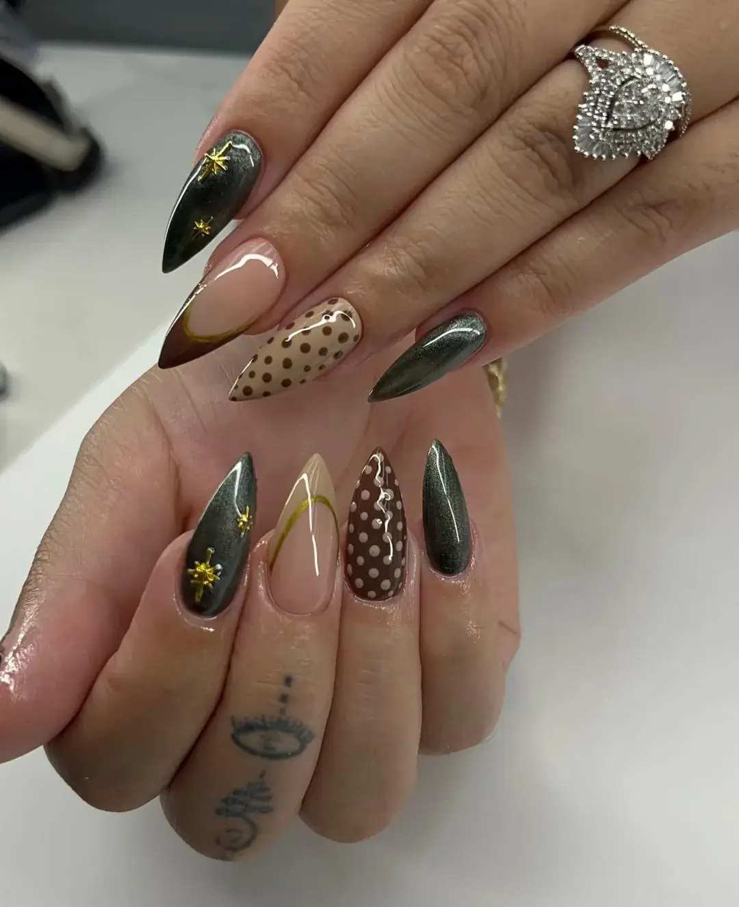 Chrome nail art A-List Nails Kissimmee 34746