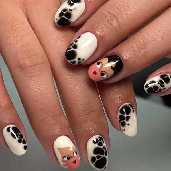 Cow Print Cartoon at A-List Nails & Spa Kissimmee