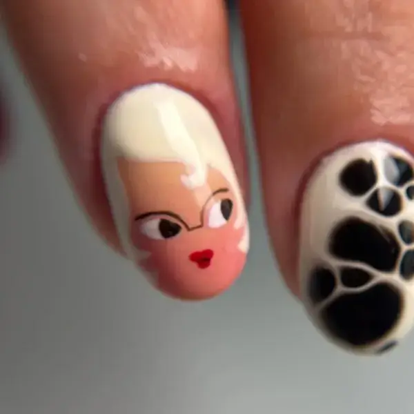 Cow Print Cartoon II at A-List Nails & Spa Kissimmee