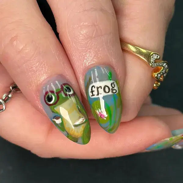 Custom Frog Character at A-List Nails & Spa Kissimmee
