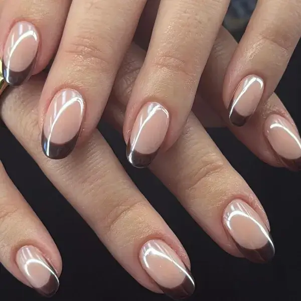 Dark French Swirl at A-List Nails & Spa Kissimmee