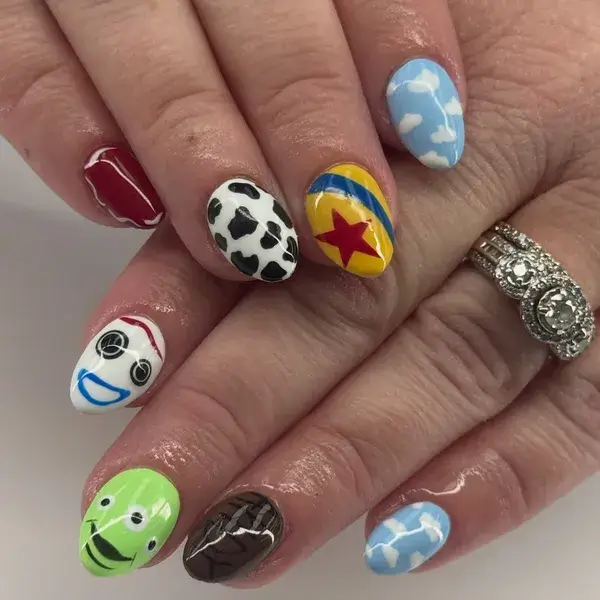 Toy Story Characters at A-List Nails & Spa Kissimmee
