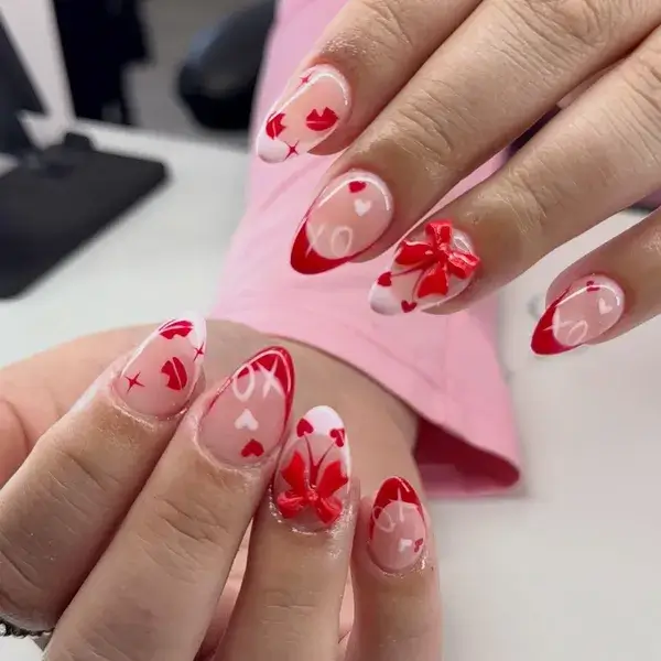 Valentine's 3D Heart Bow at A-List Nails & Spa Kissimmee